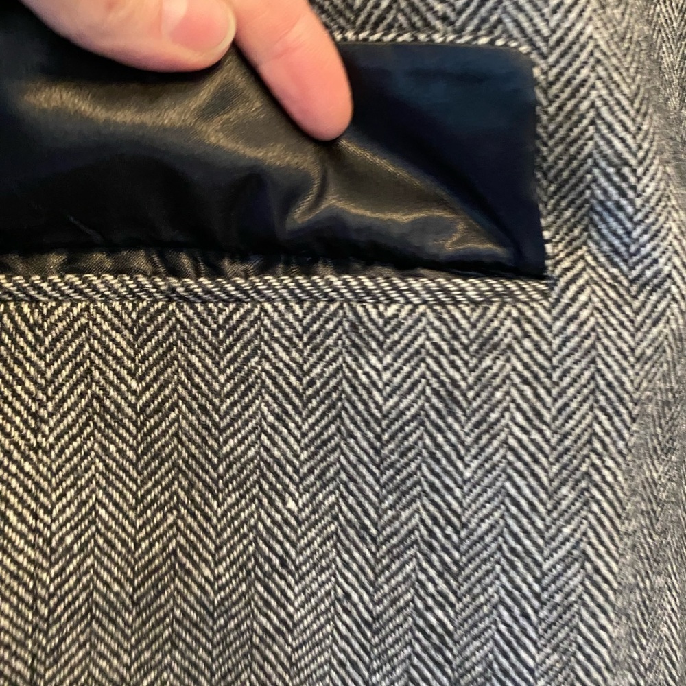 Men's Vintage 100% Virgin Wool Tweed Herringbone Single Breasted Blazer 42S - Picture 5 of 17